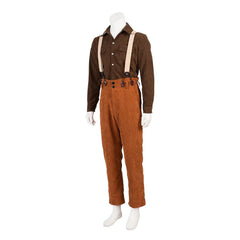 Movie Titanic Cosplay Jack Dawson Costume Men's Shirt Overalls Pants Set Halloween Carnival Casual Stage Outfit