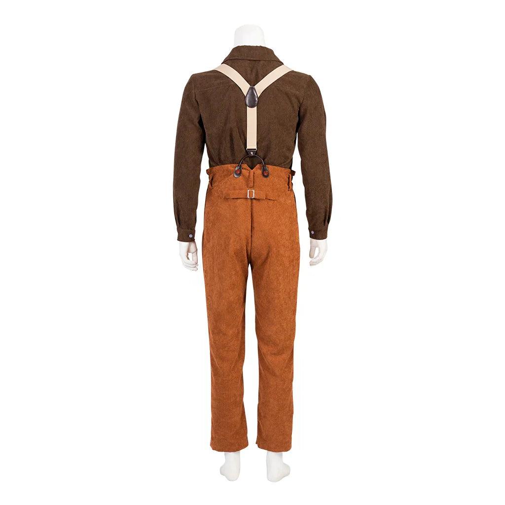 Movie Titanic Cosplay Jack Dawson Costume Men's Shirt Overalls Pants Set Halloween Carnival Casual Stage Outfit