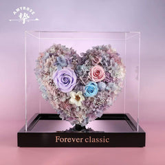 Heart Flutter Eternal Rose Elegant Heart-Shaped Ornament – Perfect Wedding Gift for Bridesmaids, Girlfriends