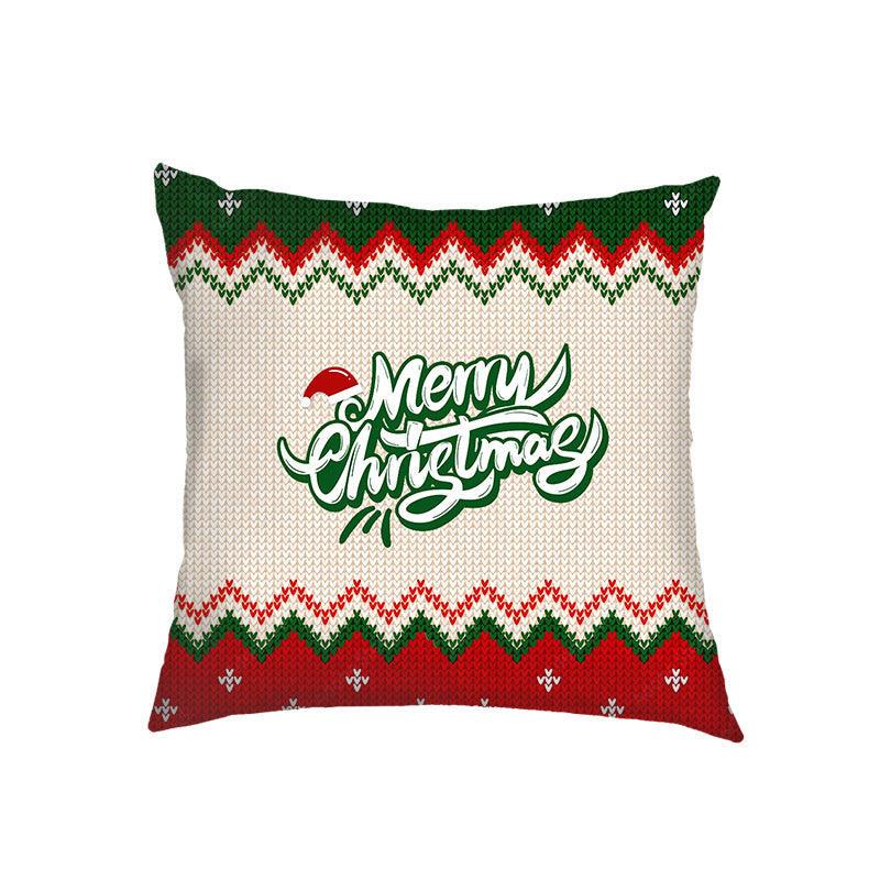 new products Christmas Christmas pillow cover linen printed sofa cushion home pillow