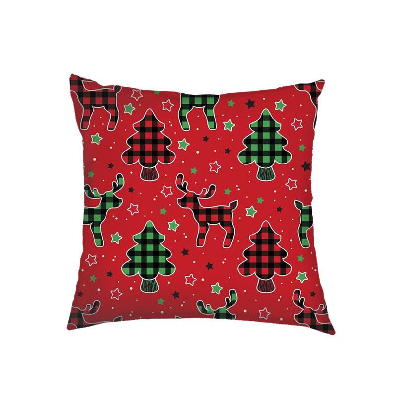 new products Christmas Christmas pillow cover linen printed sofa cushion home pillow