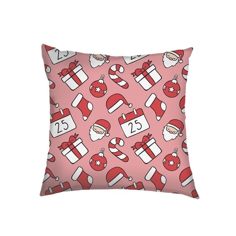 new products Christmas Christmas pillow cover linen printed sofa cushion home pillow