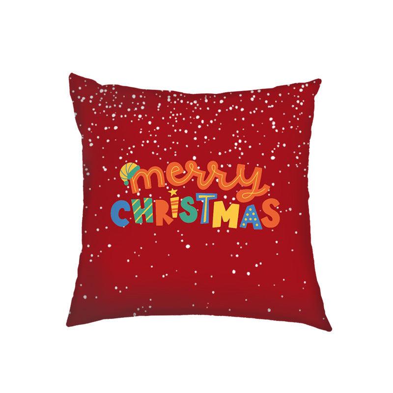 new products Christmas Christmas pillow cover linen printed sofa cushion home pillow