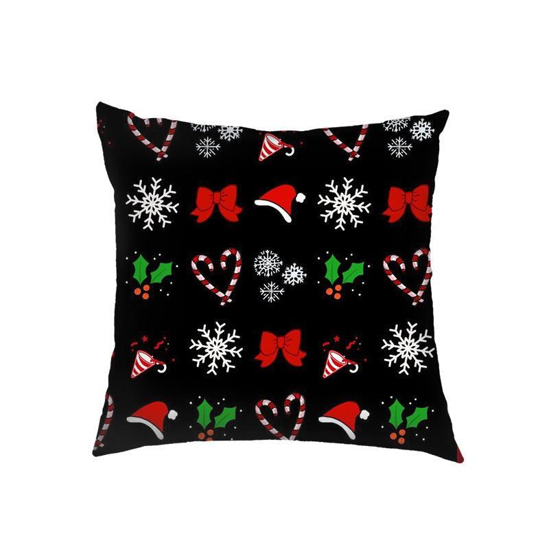 new products Christmas Christmas pillow cover linen printed sofa cushion home pillow