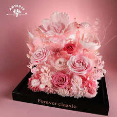 Rose Garden Eternal White Dream - Luxury Preserved Flower Ornament Gift Box