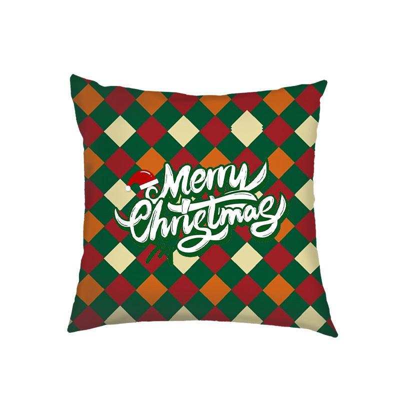 new products Christmas Christmas pillow cover linen printed sofa cushion home pillow