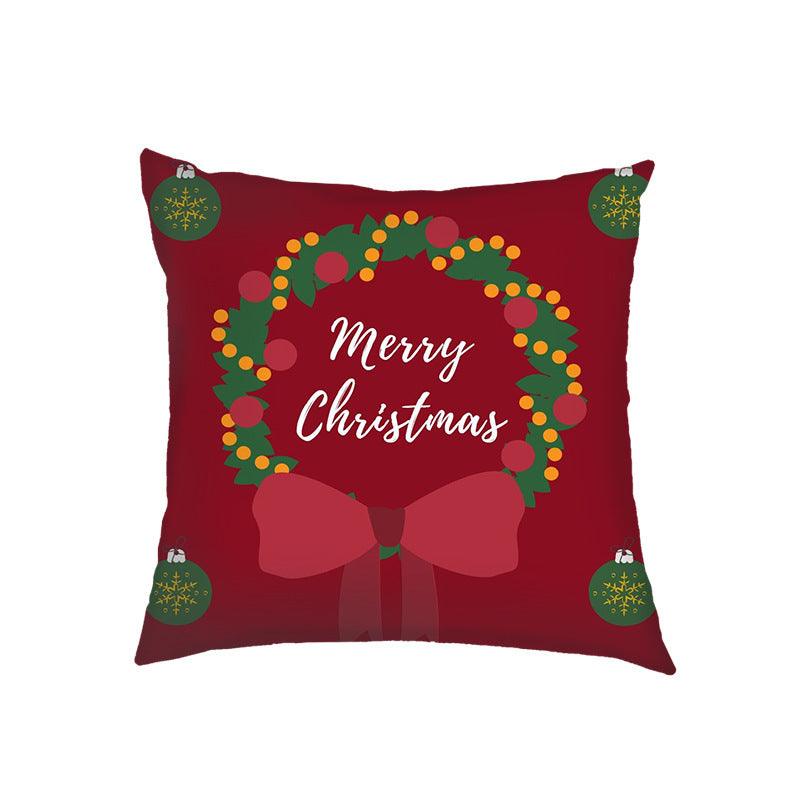 new products Christmas Christmas pillow cover linen printed sofa cushion home pillow