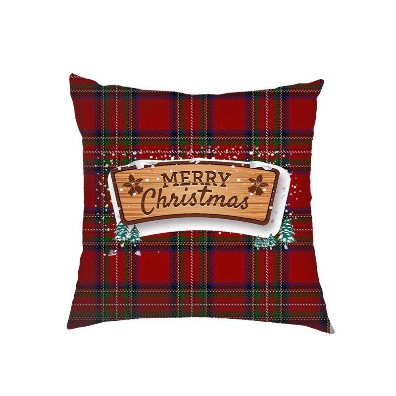 new products Christmas Christmas pillow cover linen printed sofa cushion home pillow