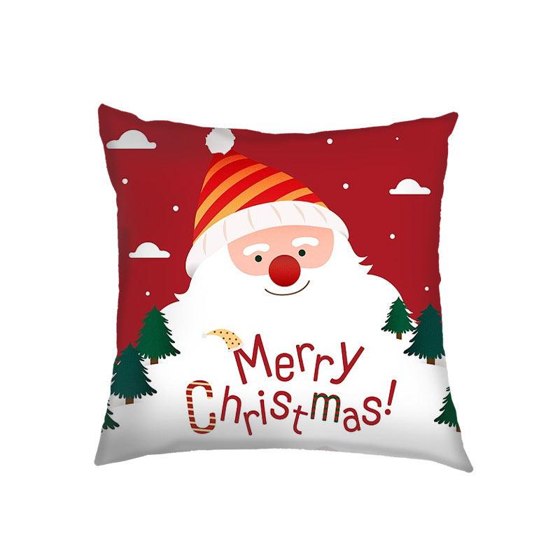 new products Christmas Christmas pillow cover linen printed sofa cushion home pillow