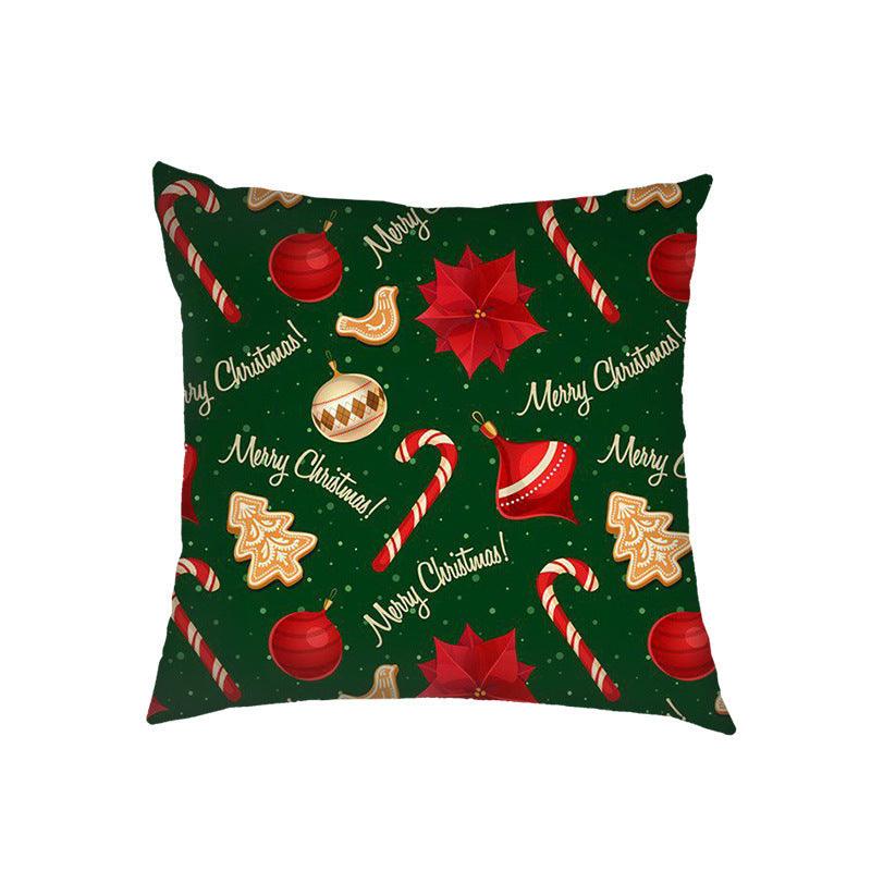 new products Christmas Christmas pillow cover linen printed sofa cushion home pillow