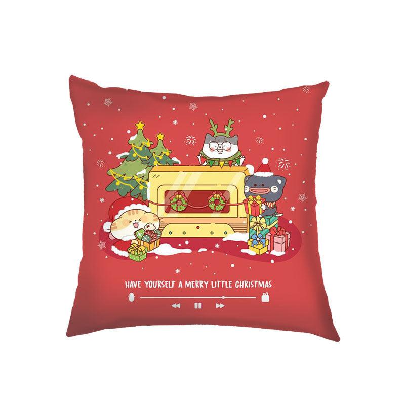 Nordic New Year Christmas Sofa Pillow Small Animal Pillowcase Holiday Decoration Sofa Living Room Pillow Cover