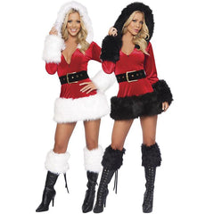 Sexy Hooded Christmas Costume,  Christmas Dress ladies Cosplay Christmas Dress Uniform