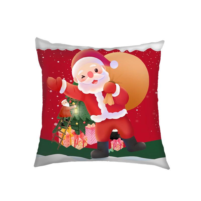 new products Christmas Christmas pillow cover linen printed sofa cushion home pillow