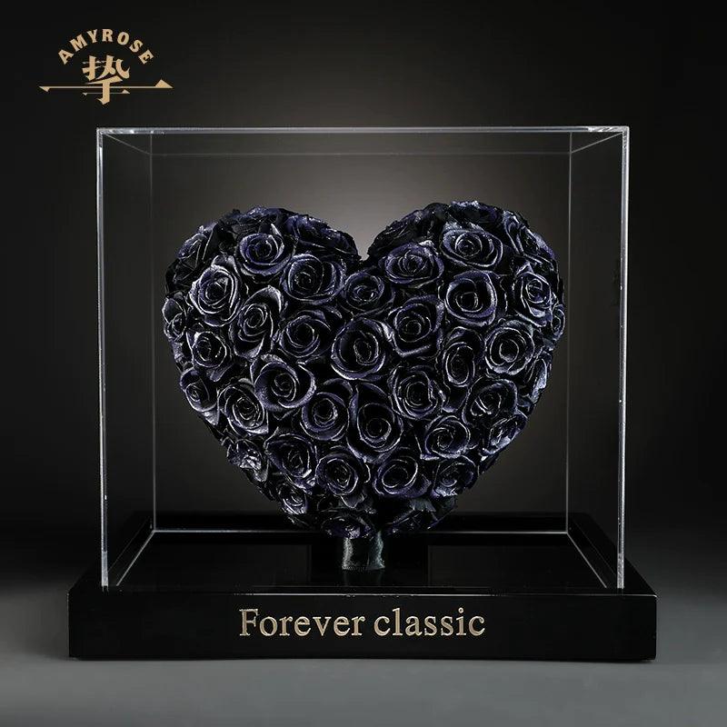 Heart Flutter Eternal Rose Elegant Heart-Shaped Ornament – Perfect Wedding Gift for Bridesmaids, Girlfriends