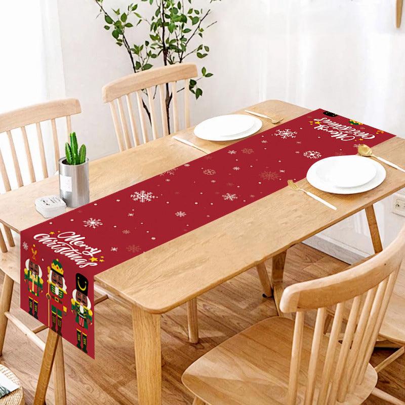 new Christmas table flag home decoration printed table mat restaurant creative Christmas table flag tablecloth