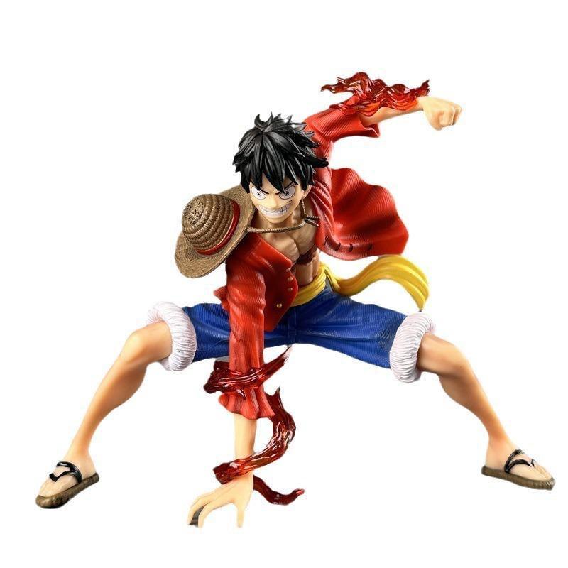 One Piece Squatting Luffy PVC Battle Action Figure – Anime Model Doll for Collectors and Kids