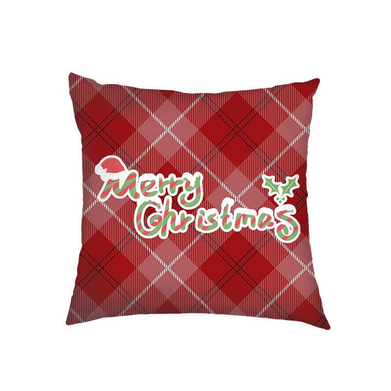 new products Christmas Christmas pillow cover linen printed sofa cushion home pillow