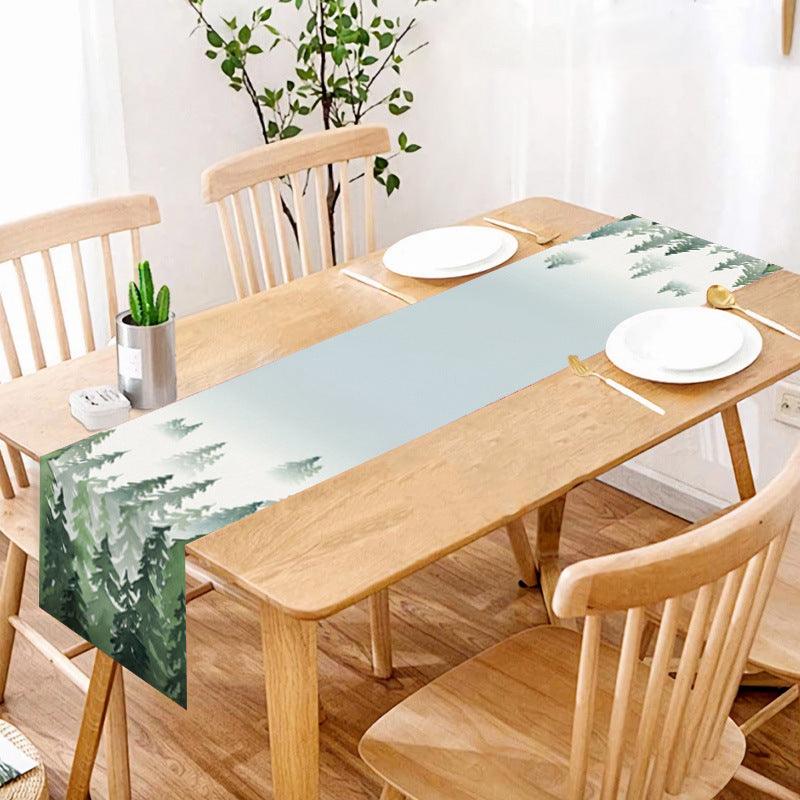 new Christmas table flag home decoration printed table mat restaurant creative Christmas table flag tablecloth