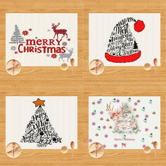 Christmas placemat Santa deer Santa Claus linen West placemat tablecloth manufacturer Supply Insulation