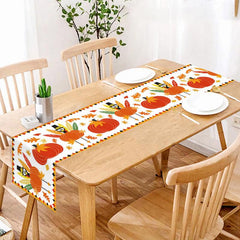 new Thanksgiving table flag autumn pumpkin maple leaf print table flag home decoration dining table coffee table tablecloth