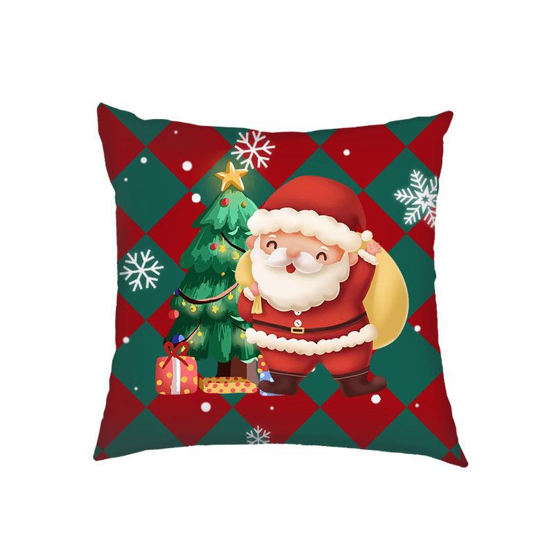 new products Christmas Christmas pillow cover linen printed sofa cushion home pillow