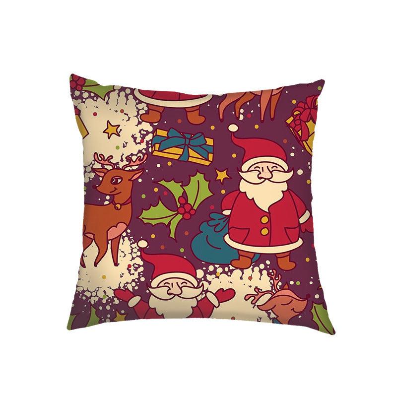 new products Christmas Christmas pillow cover linen printed sofa cushion home pillow