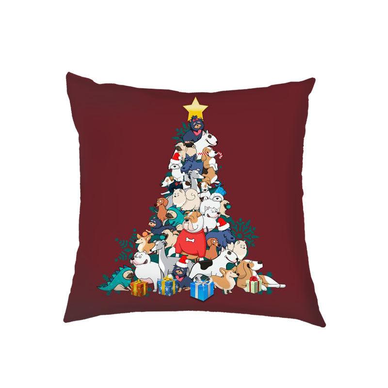 Nordic New Year Christmas Sofa Pillow Small Animal Pillowcase Holiday Decoration Sofa Living Room Pillow Cover