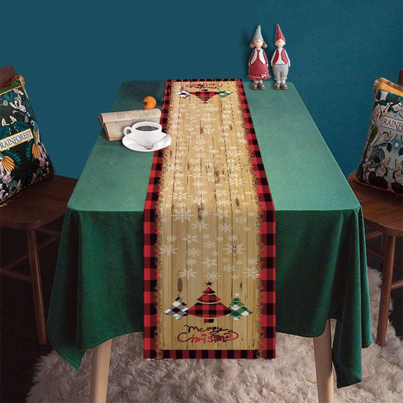 Christmas table flag deer Santa table mat festive atmosphere decoration tablecloth manufacturer