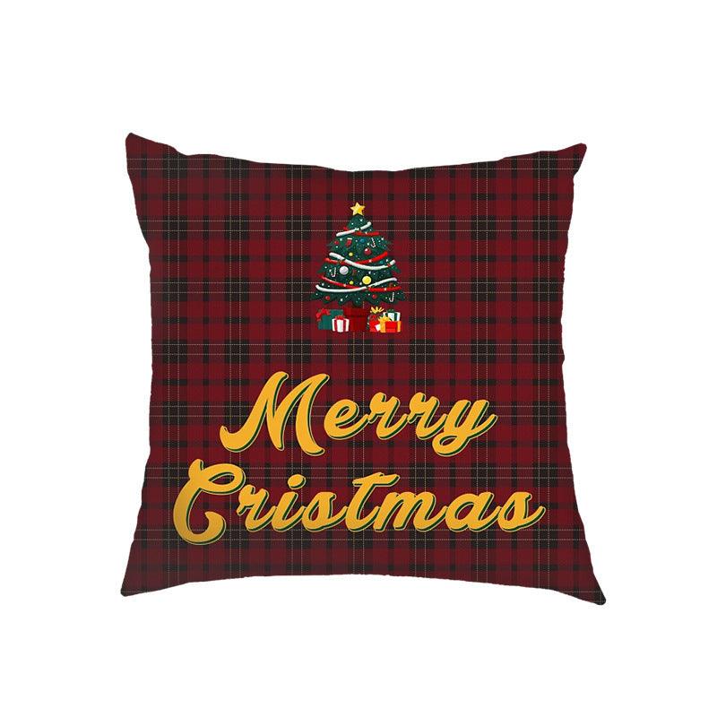 new products Christmas Christmas pillow cover linen printed sofa cushion home pillow