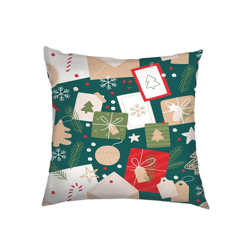 new products Christmas Christmas pillow cover linen printed sofa cushion home pillow