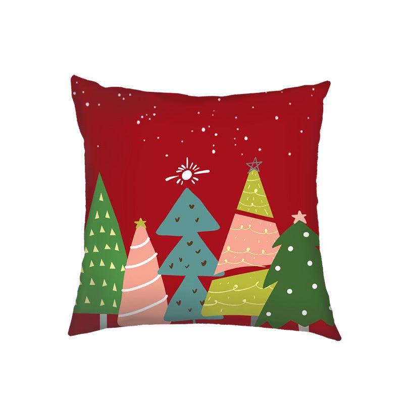 new products Christmas Christmas pillow cover linen printed sofa cushion home pillow