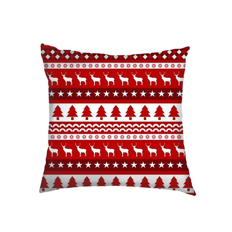 new products Christmas Christmas pillow cover linen printed sofa cushion home pillow