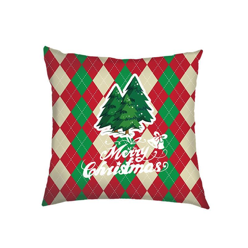 new products Christmas Christmas pillow cover linen printed sofa cushion home pillow