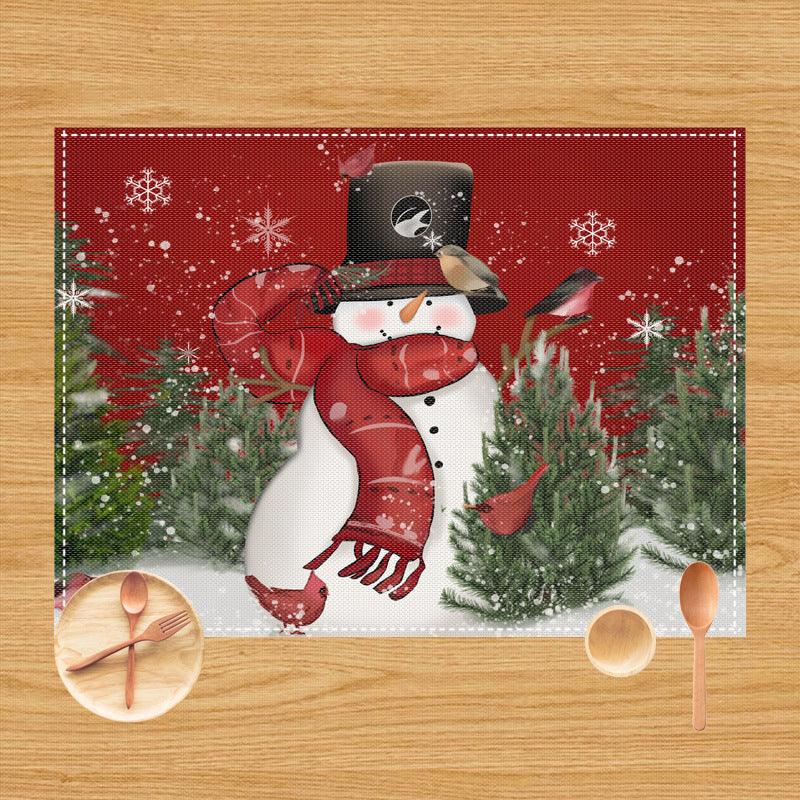 Christmas table mat snowman elk little gnome table creative atmosphere decoration home western food mat