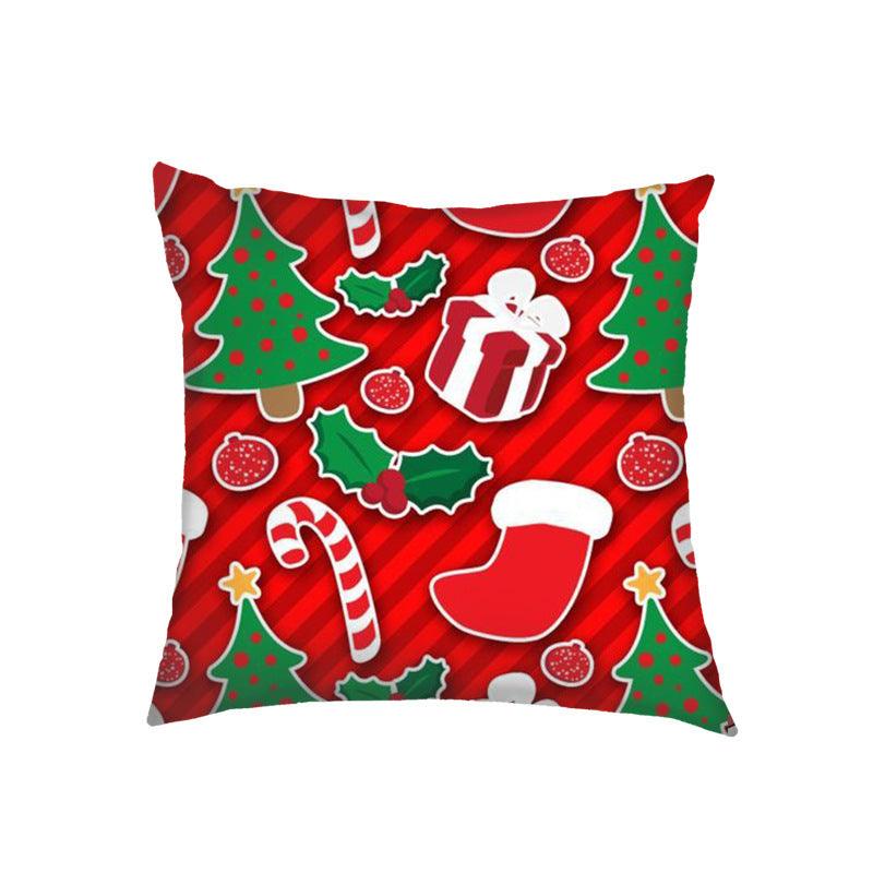 new products Christmas Christmas pillow cover linen printed sofa cushion home pillow