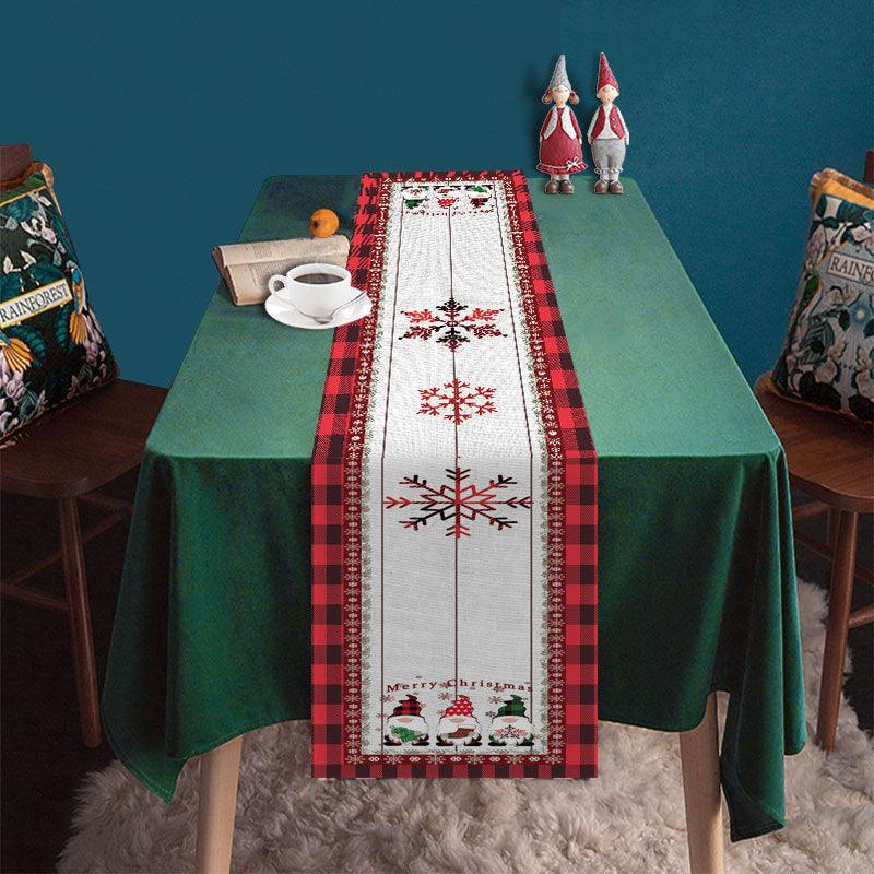 Christmas table flag deer Santa table mat festive atmosphere decoration tablecloth manufacturer