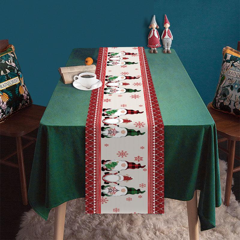 Christmas table flag deer Santa table mat festive atmosphere decoration tablecloth manufacturer