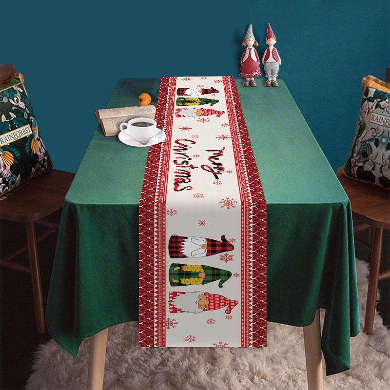 Christmas table flag deer Santa table mat festive atmosphere decoration tablecloth manufacturer