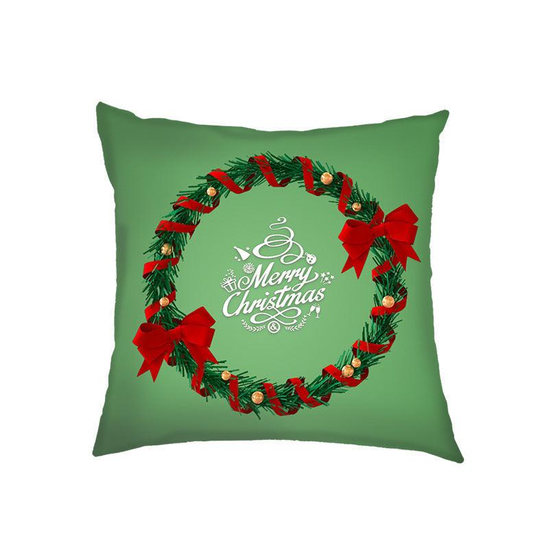 new products Christmas Christmas pillow cover linen printed sofa cushion home pillow