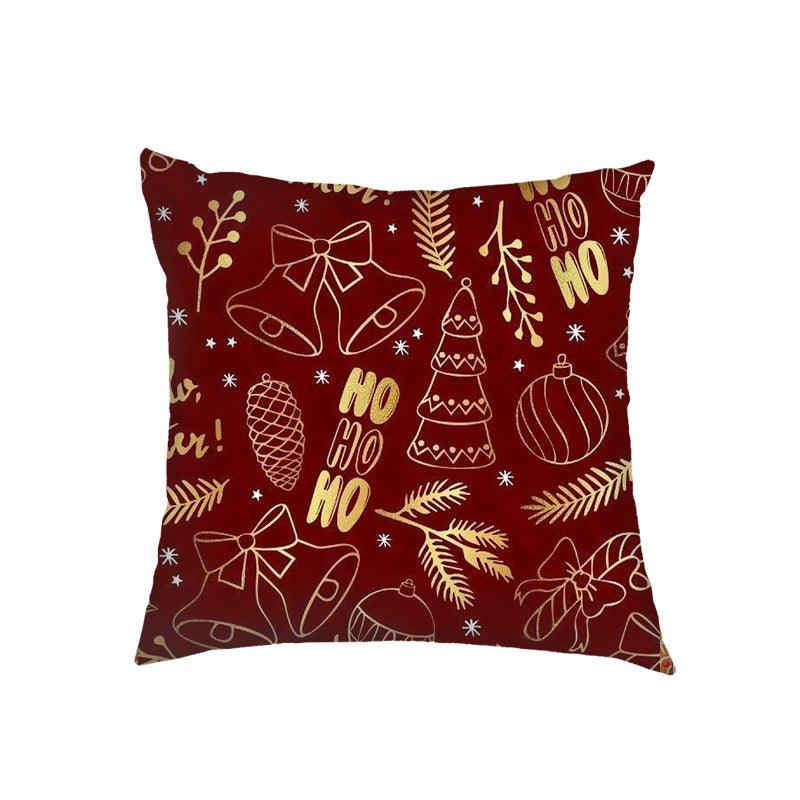 new products Christmas Christmas pillow cover linen printed sofa cushion home pillow