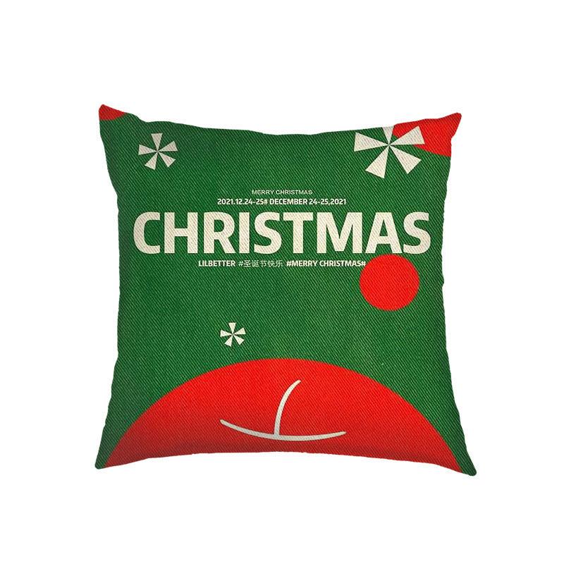 new products Christmas Christmas pillow cover linen printed sofa cushion home pillow