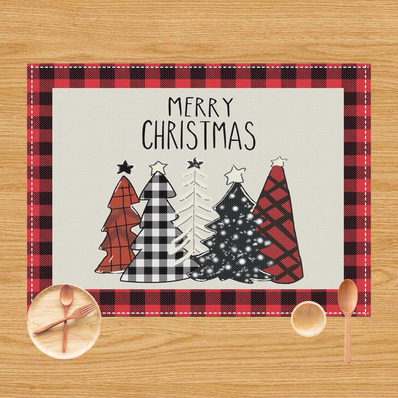 Christmas table mat snowman elk little gnome table creative atmosphere decoration home western food mat