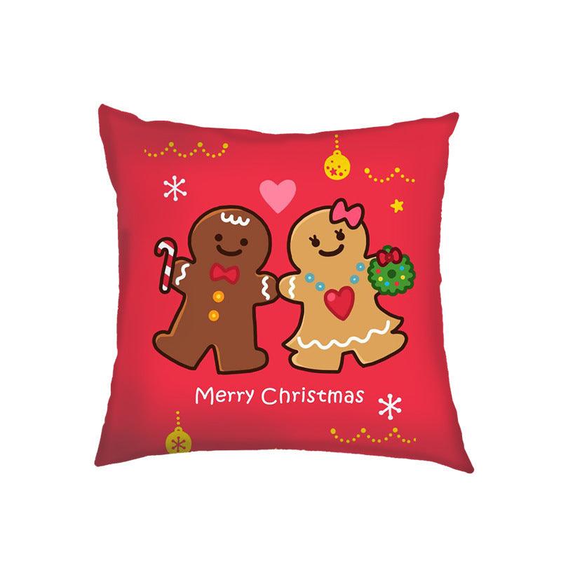 new products Christmas Christmas pillow cover linen printed sofa cushion home pillow