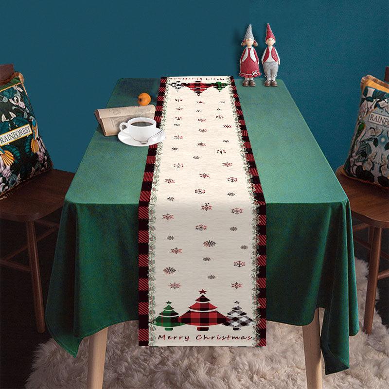 Christmas table flag deer Santa table mat festive atmosphere decoration tablecloth manufacturer