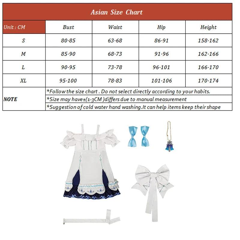 Game Genshin Impact Clervie Cosplay Costume Childhood Clervie Women Halloween Costume Female Party Role Play Dress