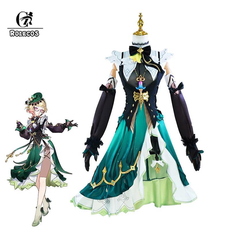 Game Genshin Impact Emilie Cosplay Costume Perfume Designer Emilie Women Halloween Costume Female Party Role Play Dress