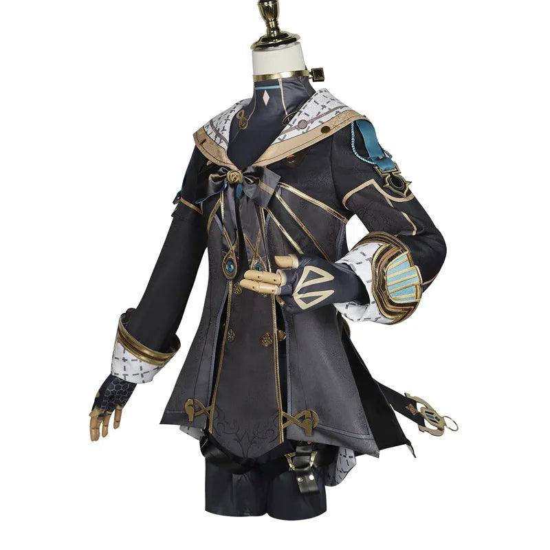 Game Genshin Impact Fontaine Freminet Cosplay Costume Magician Uniform with Hat Halloween Women Party Role Play Outfit