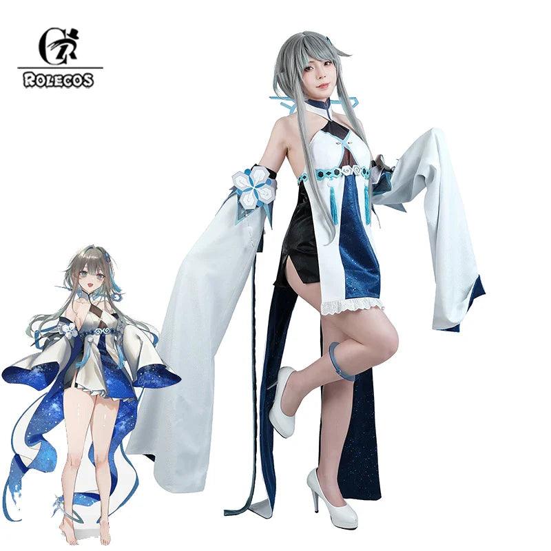 Game Genshin Impact Guizhong Cosplay Costume Women Dress Guizhong Liyue Gods Halloween Role Play Outfit