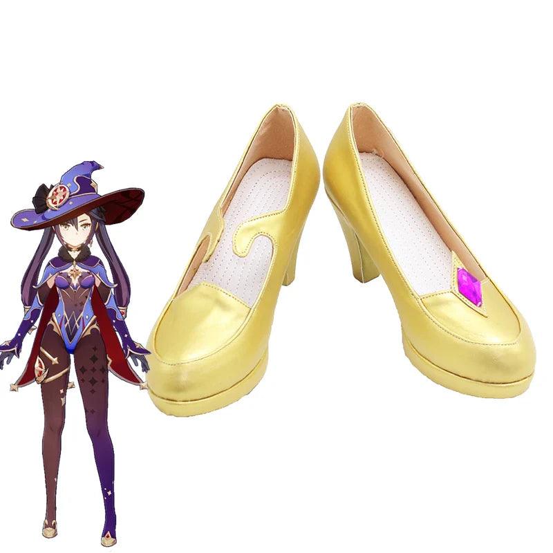 Game Genshin Impact Mona Cosplay Shoes Mona Cosplay High Heels Shoes for Women Halloween Shoes Cosplay