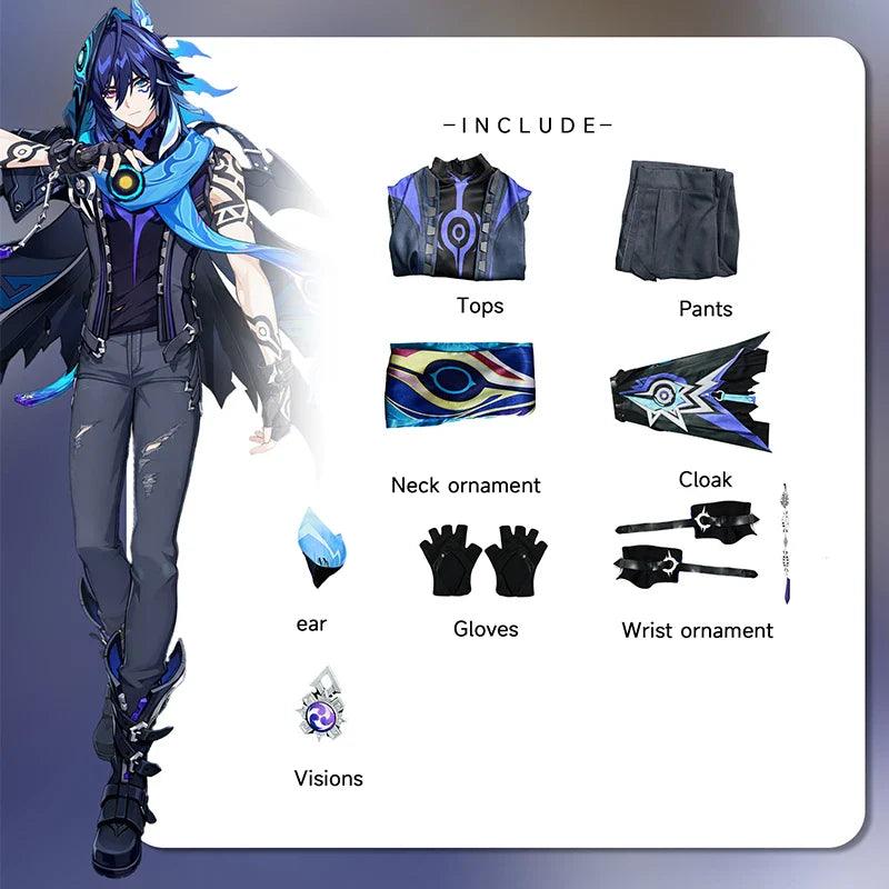 Game Genshin Impact Ororon Cosplay Costume Nightshade Natlan Ororon Cosplay Costume for Men Halloween Cosplay Outfits